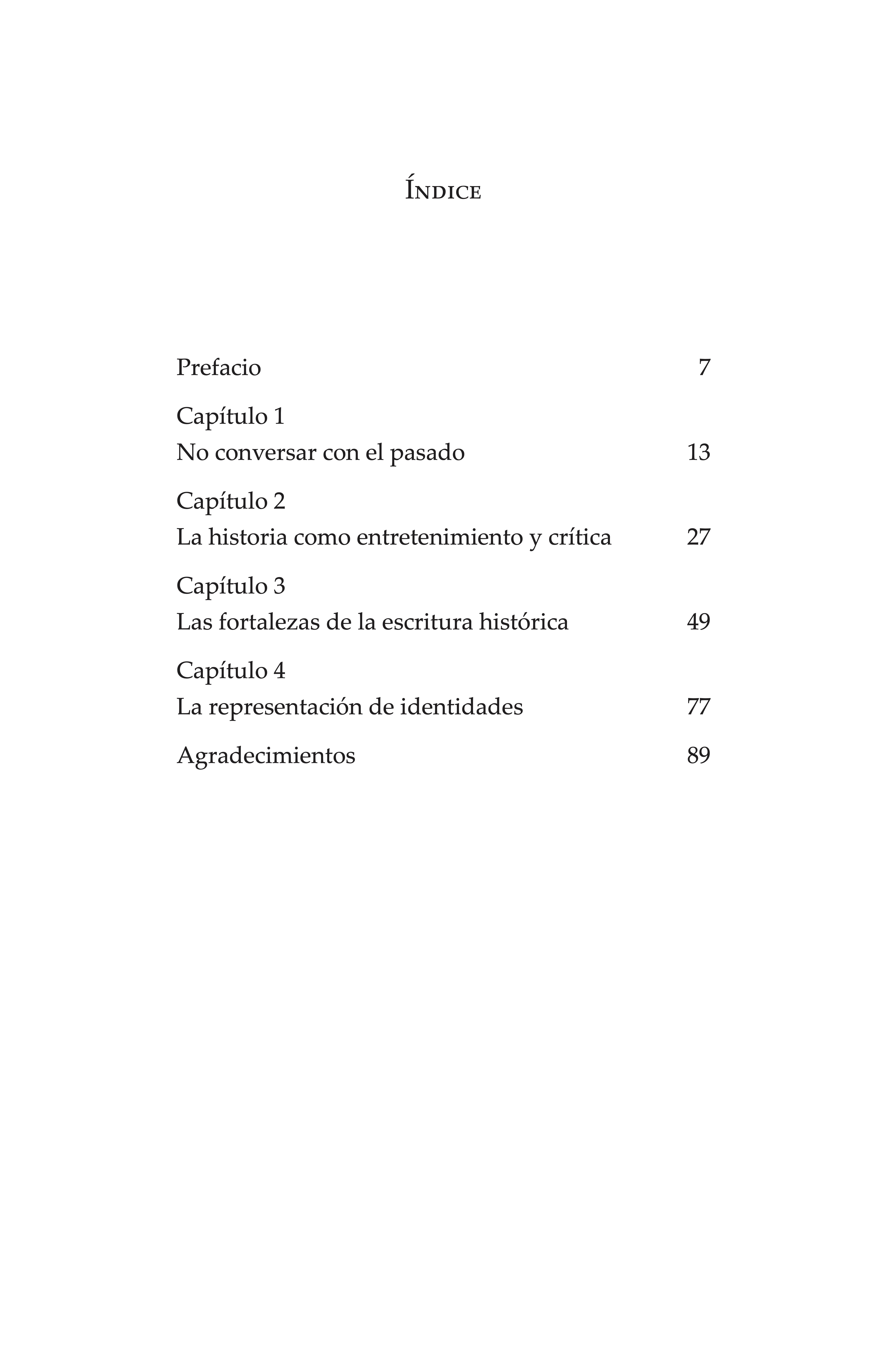 Index for Historia fallida